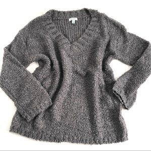 Susina Gray Excalibur V-Neck Sweater S NWT